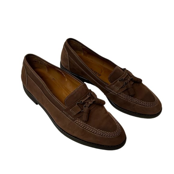 Yves Saint Laurent Men\'s Brown Suede Tassel Loafers  Size 7.5 EEE main image 6